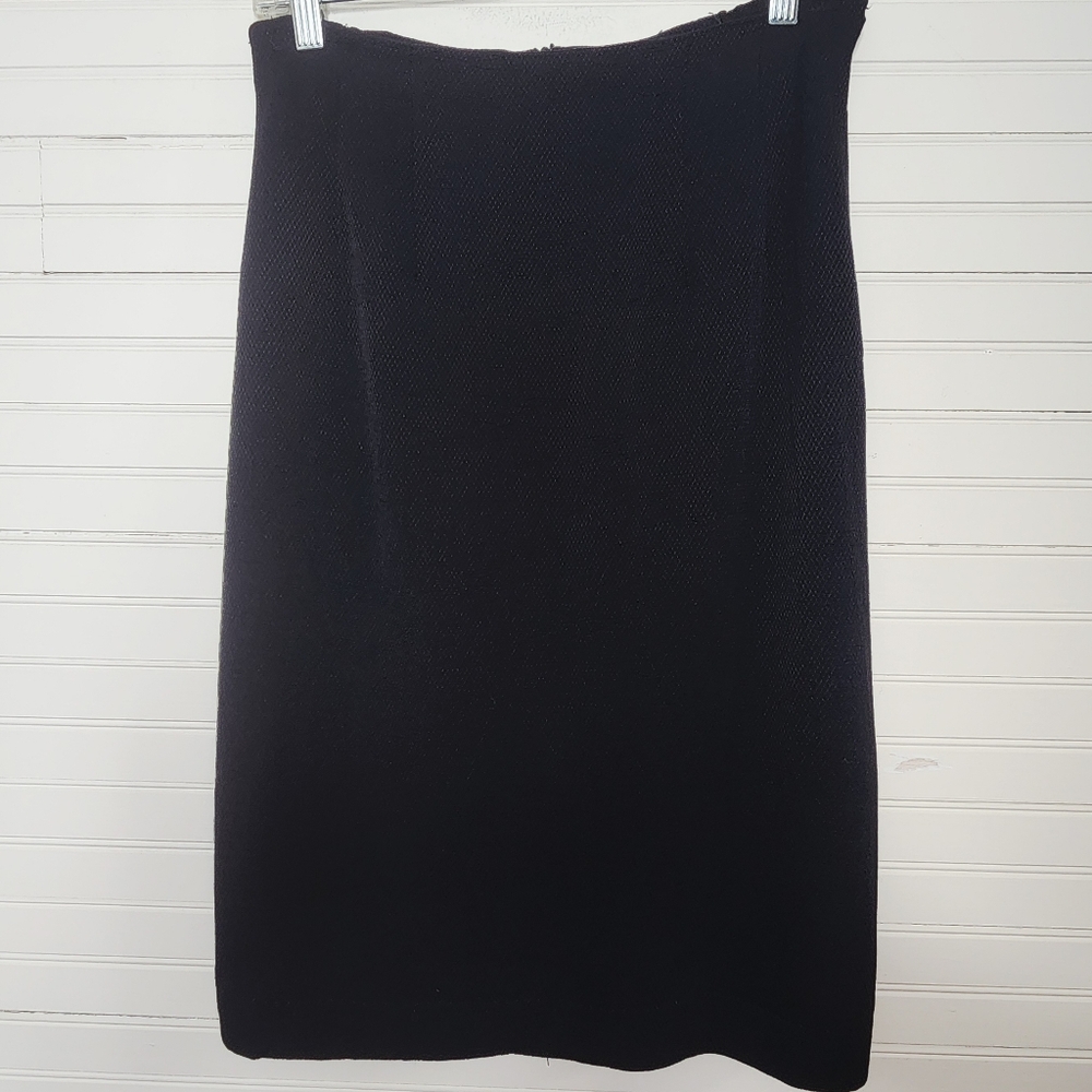 Night Lights by Michael Calderón Black‎ Textured Pencil Skirt